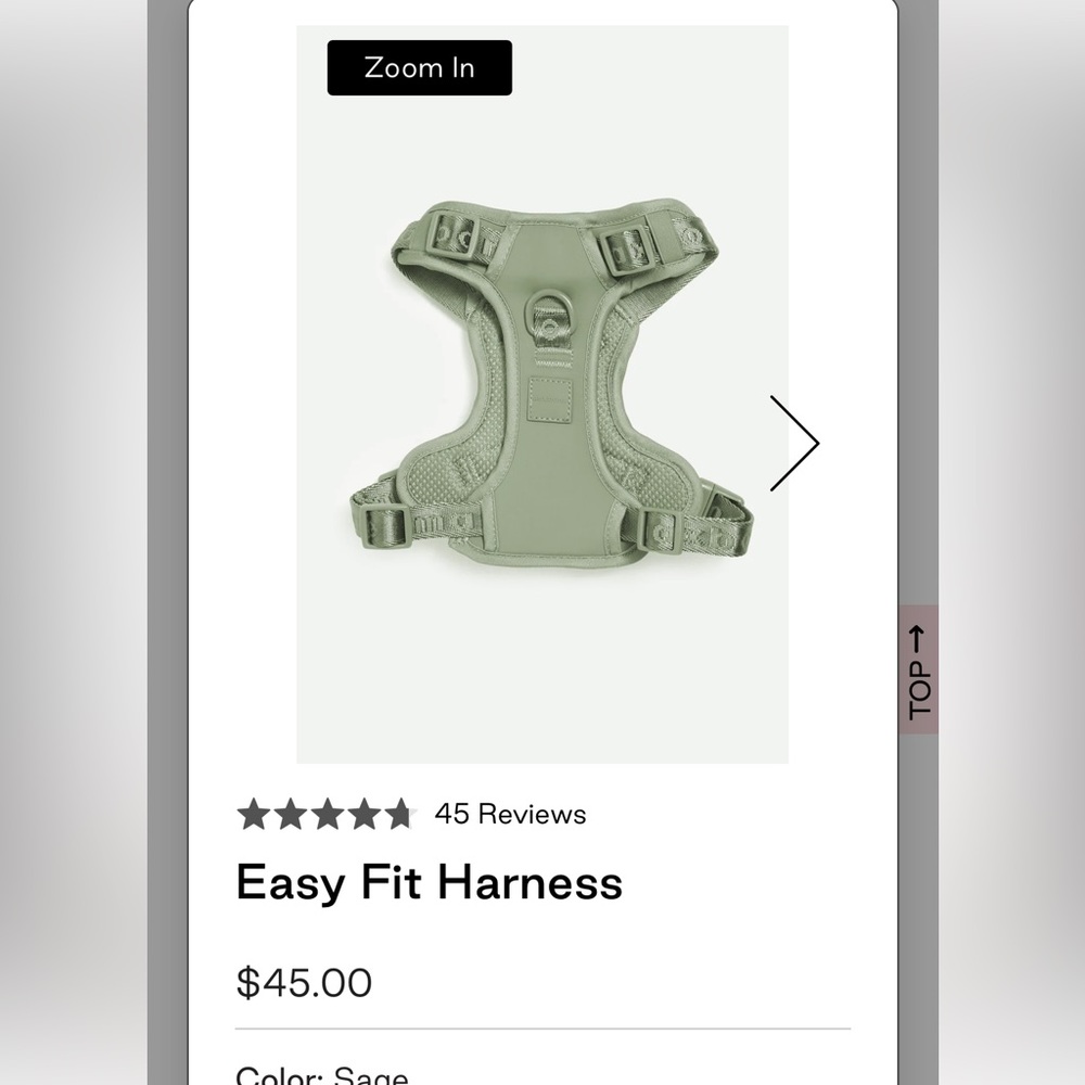 Brand New Maxbone Dog Harness in Sage! Dog never wore. Small & Medium available